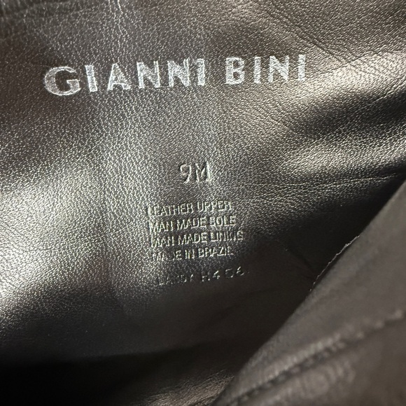 Gianni Bini Black Leather Western Ankle Booties - Picture 8 of 8